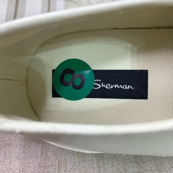 Ben Sherman Blackpool Mens Size 8 Off-White Canvas Casual Sneakers - Picture 5 of 8